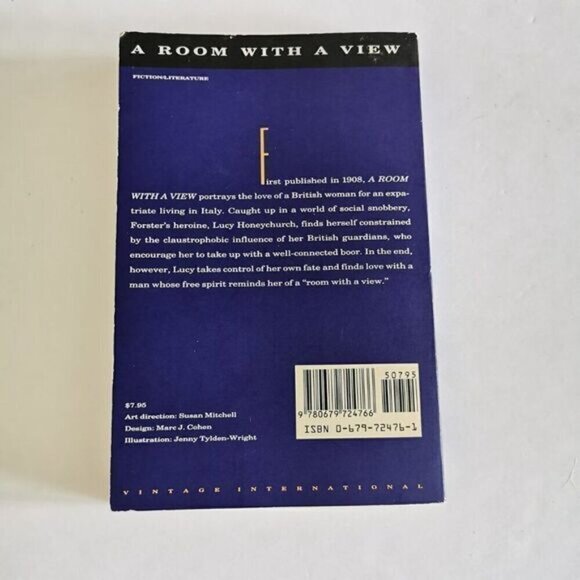 1989 A Room With a View Paperback Book, EM Forster Edwardian England Love Story - Picture 5 of 9